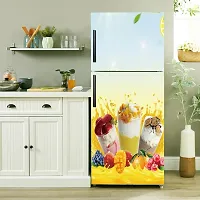 Chocolate And Strawberry, Mango Self Adhesive Fridge Sticker (Pack Of 1)-thumb1