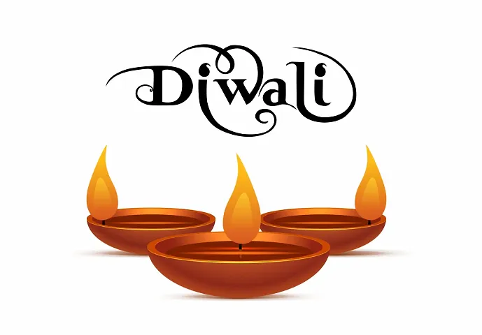 Decor Kafe Diwali Special Diya Design Wall Sticker 30 cm X 45 cm | Wall Sticker for Living Room -Bedroom - Office - Home Hall Decorative Stickers