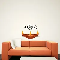 Diwali Special Diya Design Wall Sticker 30 Cm X 45 Cm-thumb2