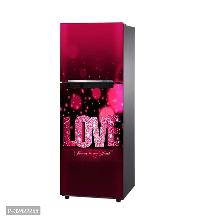 Love Heart Waterproof , Self Adhesive Fridge Sticker (Pack Of 1)-thumb0