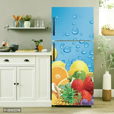 Strawberry And Lemons Fridge Wrap Large Self Adhesive Sticker(Pack Of 1)-thumb2