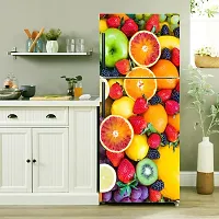 Blueberry And Strawberry Fridge Sticker Medium Self Adhesive Sticker (Pack Of 1)-thumb1