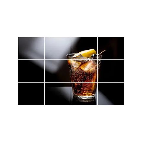 Whiskey Glass Wall Art Kitchen Stickers