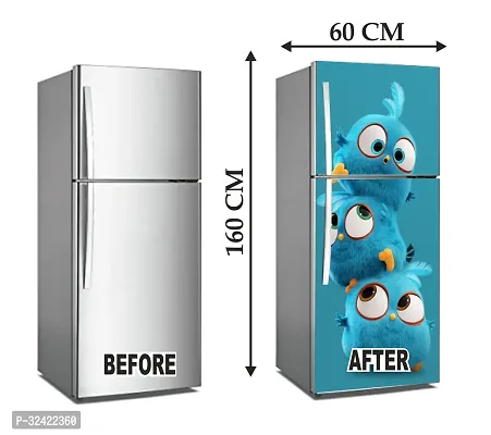 Blue Cartoon Fridge Self Adhesive Sticker (Pack Of 1)-thumb3