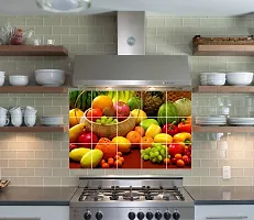 Waterproof Kitchen Veg And Fresh Fruits Wallpaper/Wall Sticker Multicolour - Kitchen Wall Coverings Area ( 60Cm X 91Cm )-thumb1