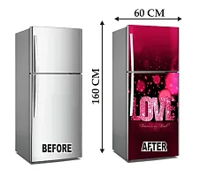 Love Heart Waterproof , Self Adhesive Fridge Sticker (Pack Of 1)-thumb2