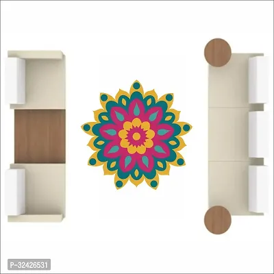 Diwali Special Colourful Decorative Rangoli Sticker Size- 30 Cm X 30 Cm Set Of 2-thumb3