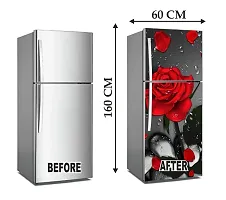 Attractive Red Rose Design Of Fridge Self Adhesive Sticker-thumb2