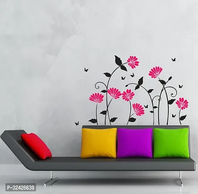 Beautiful Pink Flowers Wall Sticker 47Cm X 76Cm-thumb2