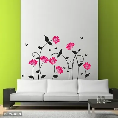 Beautiful Pink Flowers Wall Sticker 47Cm X 76Cm-thumb3