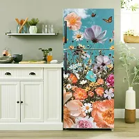 Beautiful Butterfly And Flower Fridge Self Adhesive Sticker-thumb1