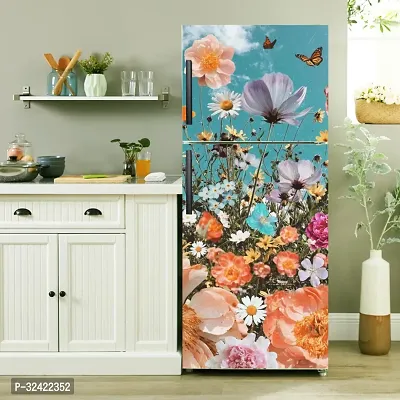 Beautiful Butterfly And Flower Fridge Self Adhesive Sticker-thumb2