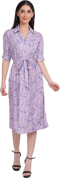 Afsana Garments Women's Midi/Calf Length Rayon Skater Dress-thumb3