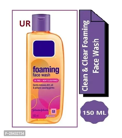 Clean  Clear Foaming Face Wash For Oily Skin, 150ml (Pack of 01)