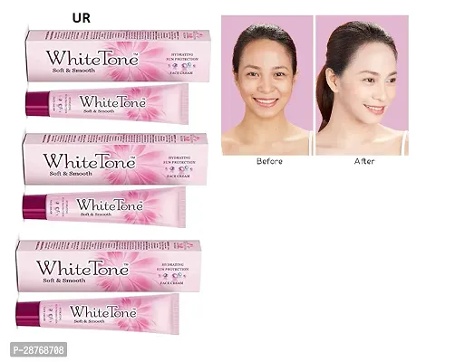 White Tone Face Cream for Women, Get Oil-Free, Even-Toned Skin Instantly, 50g (Pack of 03)