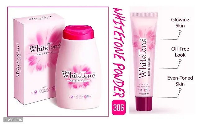 White Tone Soft and Smooth Face Cream, 25 G with  White Tone Face Powder, 30g