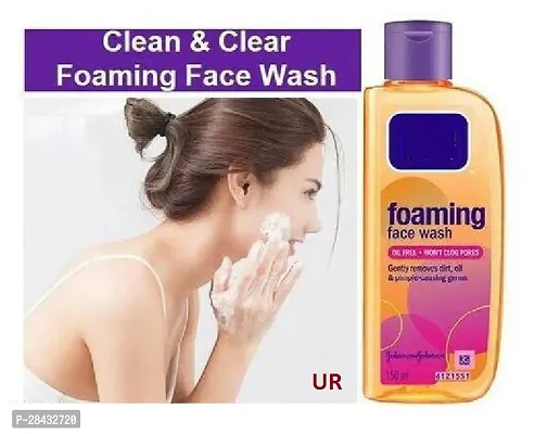 Clean  Clear Foaming Face Wash For Oily Skin, 150ml (Pack of 01)