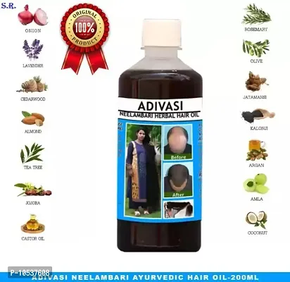 Neelambari .... Herbal Adivasi Herbal Pure Adivasi Hair Growth/Hair Fall Control Oil 100ML-thumb0