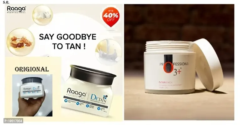 GET TAN FREE SKIN - PROFESSIONAL RAAGA DETAN CREAM + PROFESSIONAL O3 DETAN CREAM COMBO-thumb0