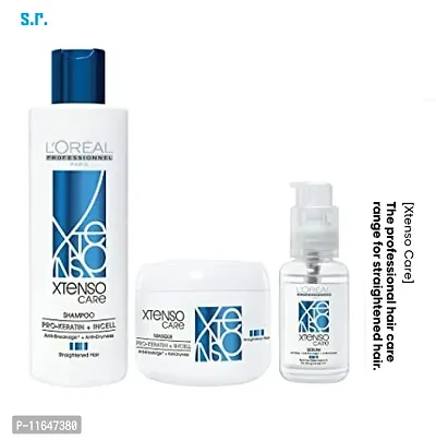 Professionnel Xtenso Care Shampoo + Masque + Serum Combo Pack For Straightened Hair..