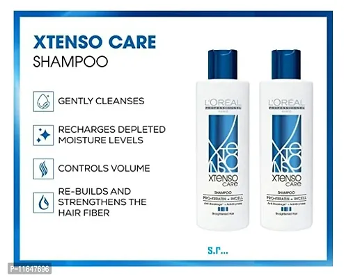 LOr&eacute;al Professionnel Xtenso Care Shampoo 250 Ml, For Straightened Hair pack of 2-thumb0