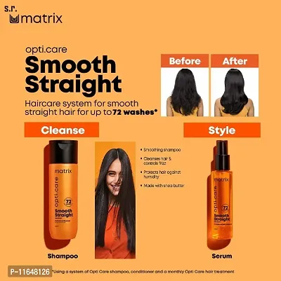 Buy Matrix Opti re Professional Ultra Smoothing Shampoo Split End Serum Combo For Frizzy Hair With Shea Butter 200ml 100ml Online In India At Discounted Prices