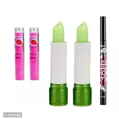 ALOEVERA SOOTHING LIP BALM _02 + MAGIC PINK LIP BALM _02 + 36H EYELINER _01