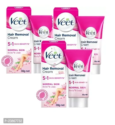 Veet Hair Removal Cream for Normal Skin , 30 g Cream (pack of 3)-thumb0