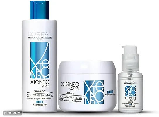 L'Oreacute;al Professional Xtenso Care Shampoo And Masque And Serum Combo Pack (250ml + 196gm + 50ml)-thumb0