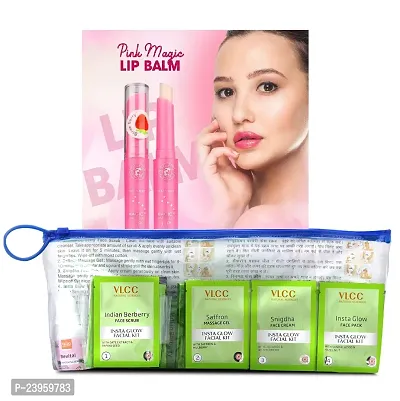 VLCC Salon Series Insta Glow Facial Kit + magic pink lip balm