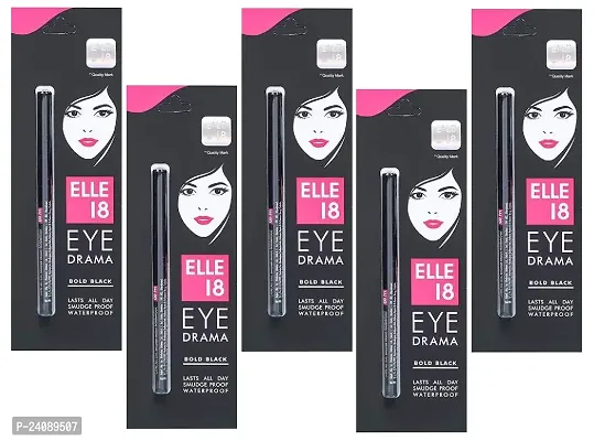 Elle 18 Eye Drama Black Kajal (pack of 5)