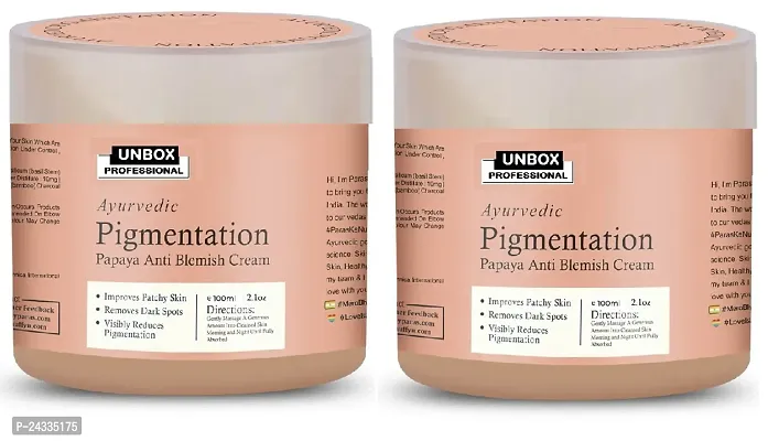 Unbox Pigmentation Papaya Anti Blemish Cream for Pigmentation and Blemishes removal- 100 ML (pack of 2)