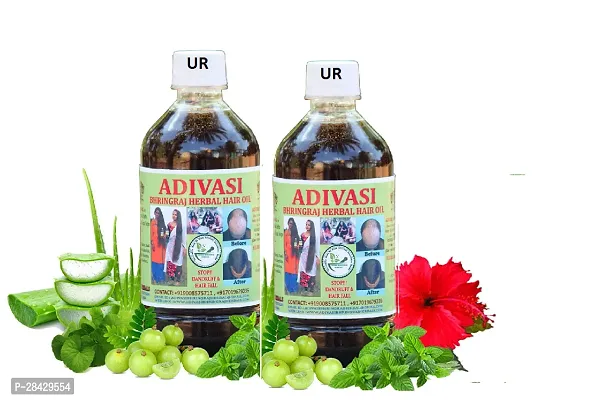 Adivasi Bhringraj Herbals Hair Oil, 100ml (pack of 02)