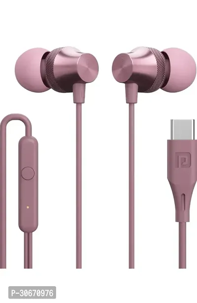 Stylish Pink In-ear Wired Headphone With Microphone-thumb0