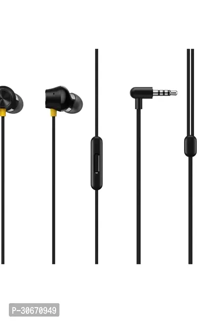 Stylish Black In-ear Wired Headphone With Microphone