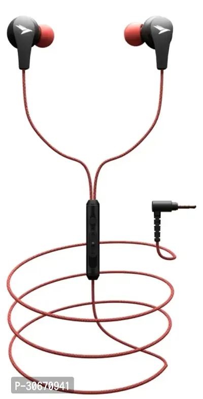 Stylish Red In-ear Wired Headphone With Microphone-thumb0