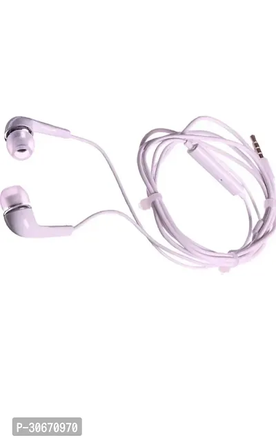 Stylish White In-ear Wired Headphone With Microphone-thumb0