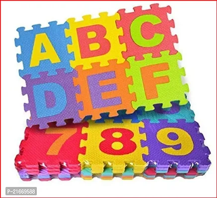 Puzzle Foam Mat For Kids, Interlocking Learning Alphabet And Number-thumb0