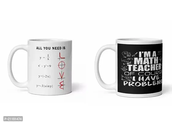 Set of 2 Printed Ceramic Coffee Mugs-thumb0