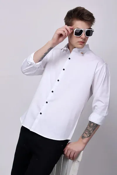 Fancy Multicolored  Cotton Solid Long Sleeve Formal Shirts For Men