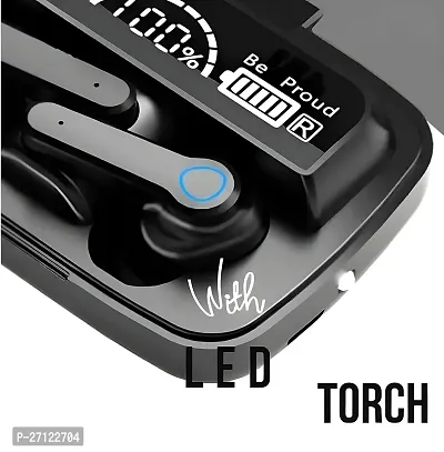 M19 EARBUDS AND HEADPHEON BLACK WITH LED LIGHT AND POWERBANK-thumb2