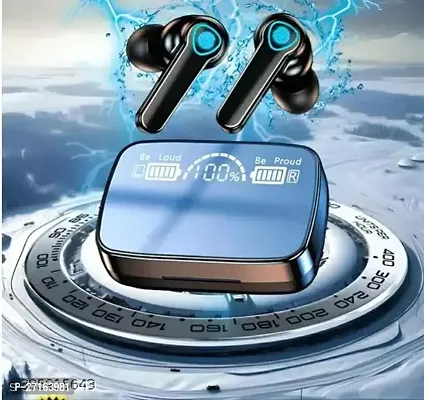 M19 Earbuds Touch Waterproof IP7X LED Digital Display Bluetooth Headset (Black, True Wireless)-thumb0
