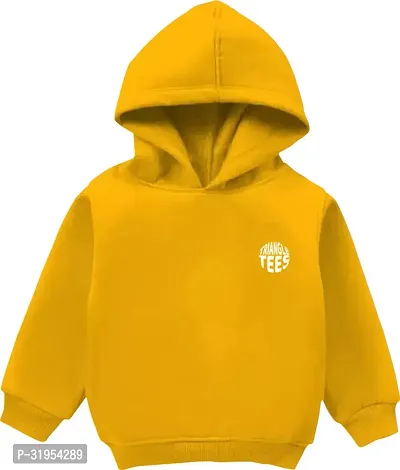 Elegant Yellow Cotton Hooded Sweatshirt with Trousers For Boys-thumb2