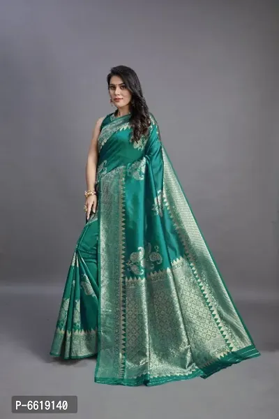 Stylish Lichi Silk Jacquard Work Saree for Women-thumb0