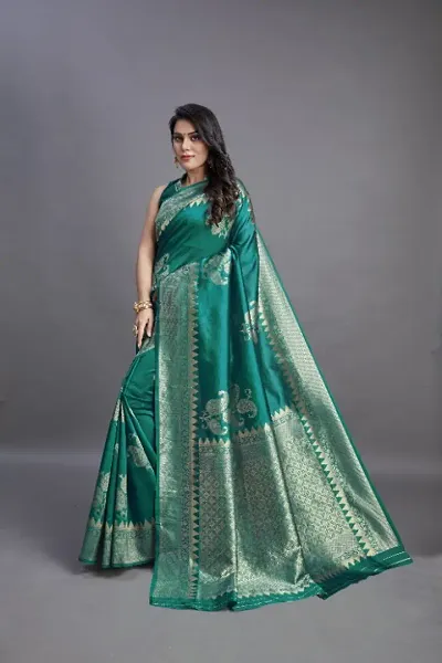 Lichi Silk Jacquard Sarees with Blouse piece