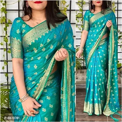 Stylish Lichi Silk Jacquard Work Saree for Women