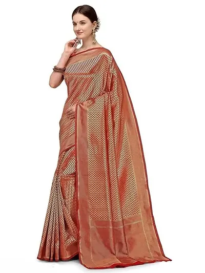 Trending Art Silk Saree with Blouse piece 