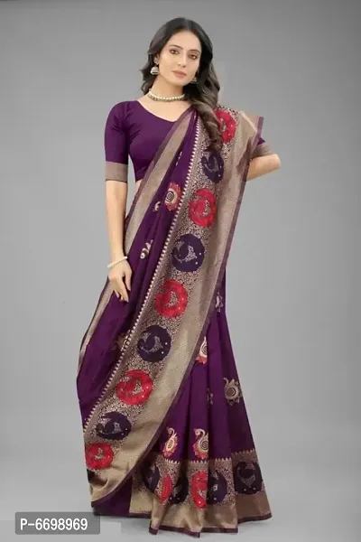 Stylish Lichi Silk Jacquard Work Saree for Women-thumb0