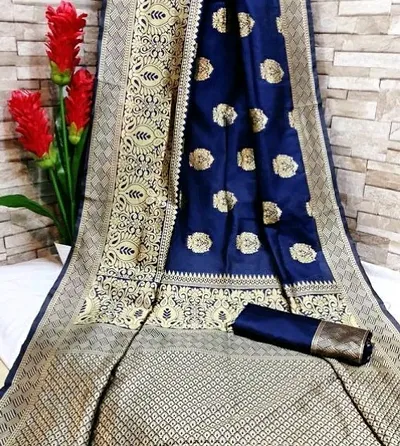 Beautiful Art Silk Saree With Blouse Piece