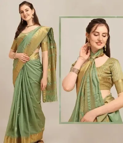 Art Silk Jacquard Work Sarees with Blouse piece